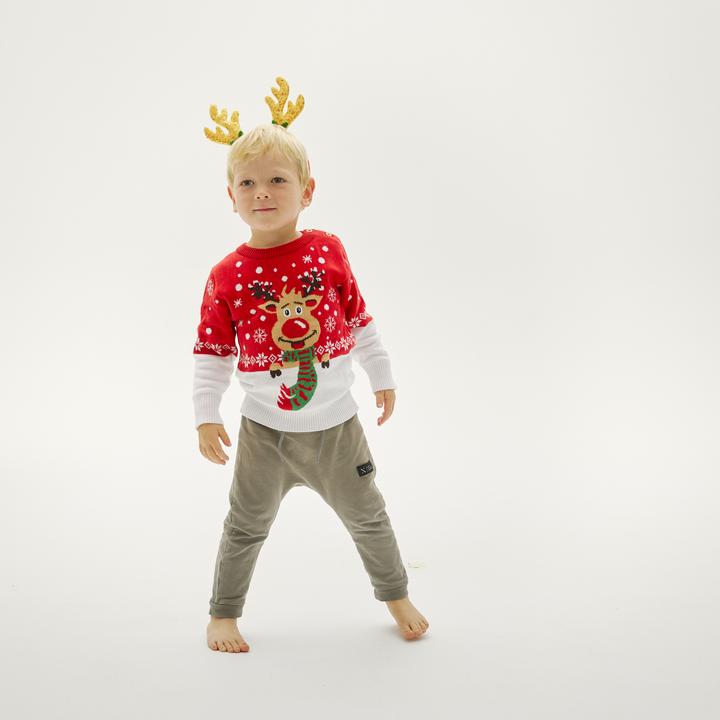 Immagine prodotto Christmas Sweats Il maglione di Rudolph per bambini (110, 116)