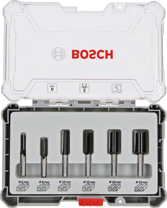 Bosch Professional Zubehör Set di frese per scanalatura con gambo da 8 mm