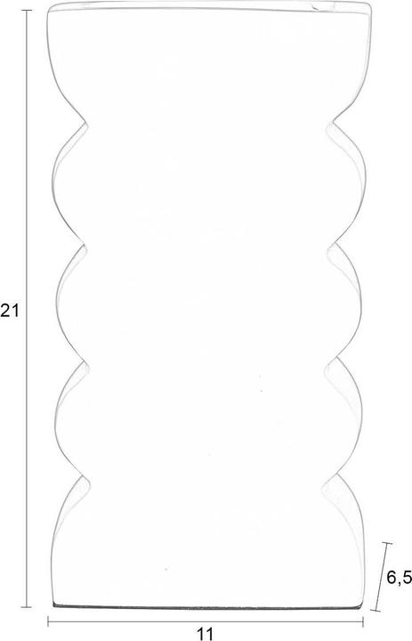 Actual product image Zuiver Vase Curves S Shiny Silver (1 x, 11 x 6 cm)