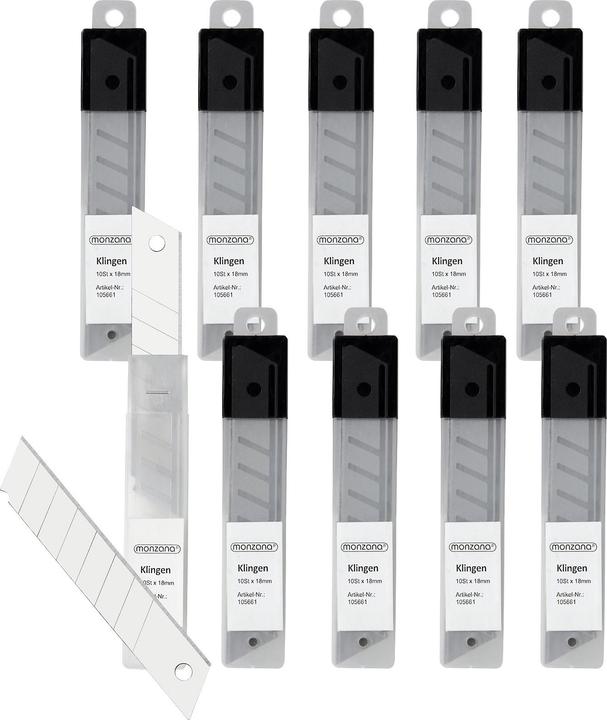 Actual product image Monzana Carpet knife set of 10 (Replacement blade)