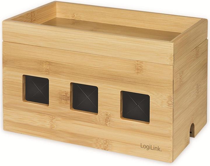 Produktbild LogiLink KAB0076 Kabelbox 255x140x165 mm Bambus
