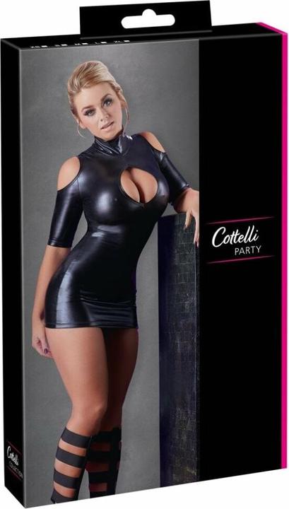 Actual product image Cottelli Collection Wetlook-Minikleid Schulterfrei (S)