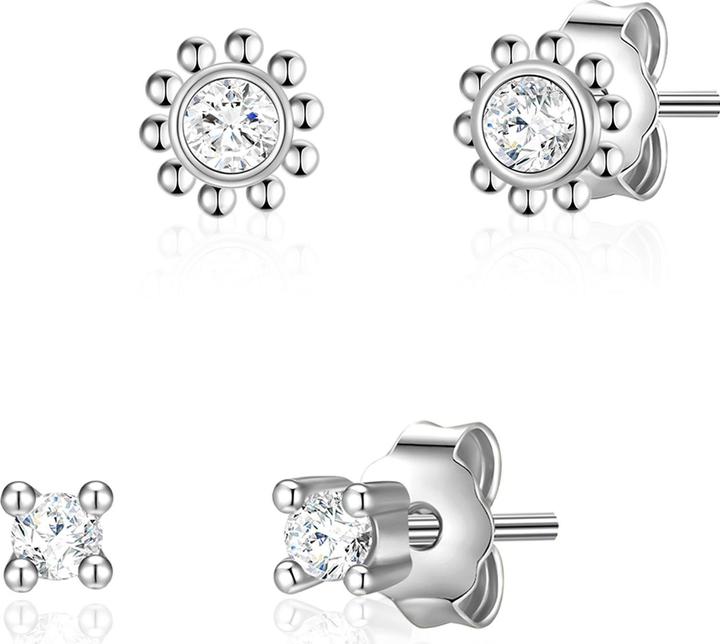 Image du produit Glanzstücke München Femme fleur argent sterling zirconium argent - 23812 (Argent Sterling)