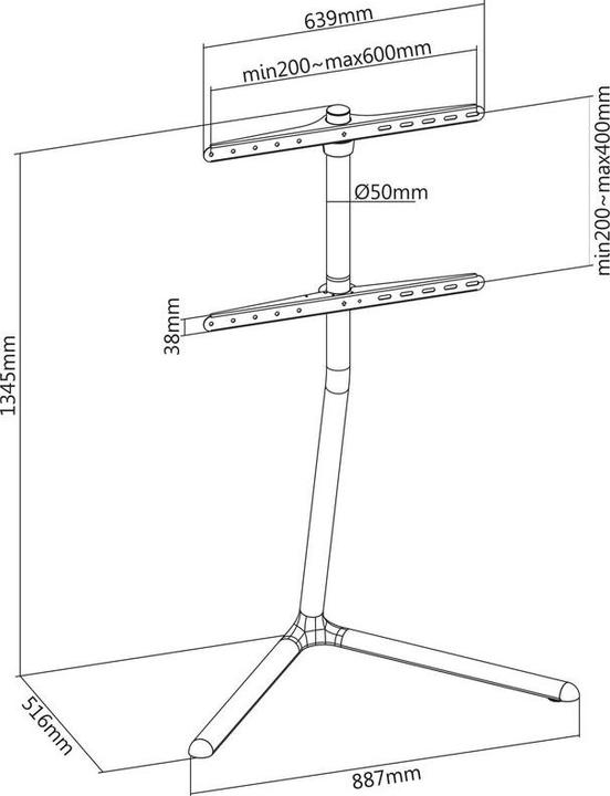 Actual product image Xantron Topline-VS600C (Universal, 70", 40 kg)