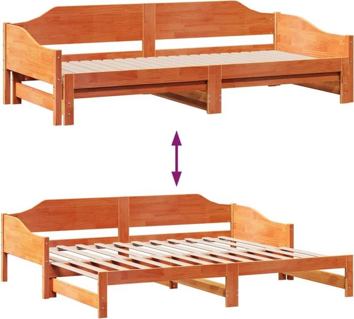 Actual product image VidaXL Extendable day bed (90 x 200 cm)