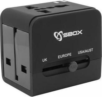 Produktbild Sbox TA-23 Universal Travel Adapter with Dual USB Charger