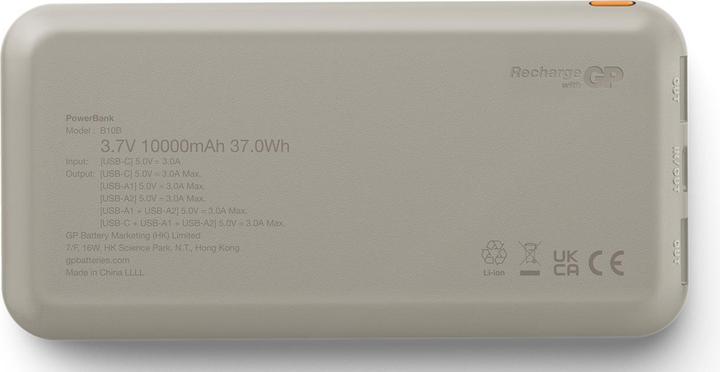 Productafbeelding GP Batteries GP Powerbank Plus 3-Port 10000 mAh - Crème (10000 mAh)
