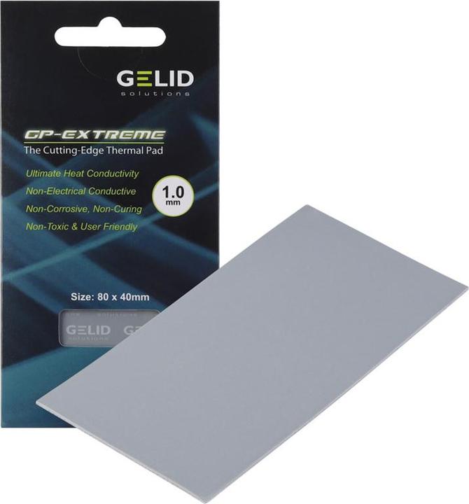 Produktbild Gelid GP-Extreme - 12 W/m·K - Grau - 80 mm - 40 mm - 1 mm (1 mm, 12 W/m K)