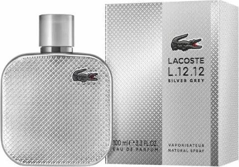 Actual product image Lacoste L.12.12 Silver Grey Eau De Parfum Spray 100ml (Eau de parfum, 100 ml)