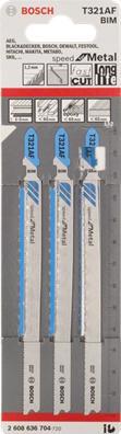 Actual product image Bosch Professional Zubehör PRO Metal Pipes and Profiles T321AF Jigsaw blade, 132 mm, 5 pcs.