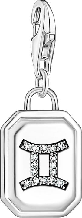 Thomas Sabo Charm-Anhänger Sternzeichen Zwilling mit Steinen Silber (925er Silber)