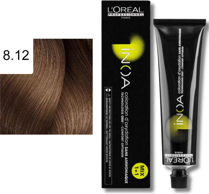 Produktbild L'Oréal Professionnel Inoa Haarfarbe (8.12 hellblond asch irise)