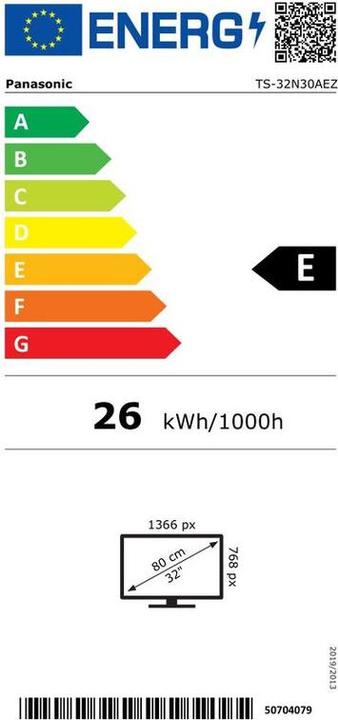 Label énergétique Panasonic TS-32N30AEZ (32", LED, HD 768p)
