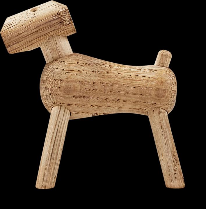Actual product image Kay Bojesen Tim dog wooden figure (7.5 x 3.5 x 7.5 cm)