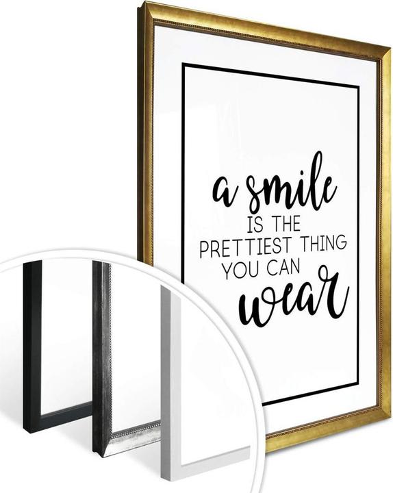 Actual product image Trenddeko A smile is the prettiest thing (60 x 80 cm)