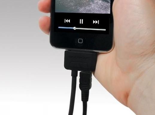 Produktbild Scosche sneakPEEK RCA Composite Audio/ Video Kabel für iPad/iPhone /iPod touch Schwarz (0.21 m, Cinch)