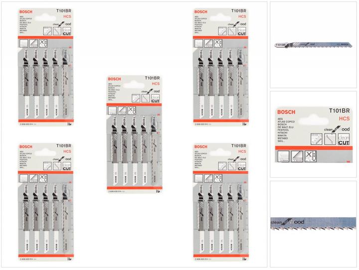 Actual product image Bosch Professional Zubehör Jigsaw blade T 101 BR Clean for Wood, pack of 25