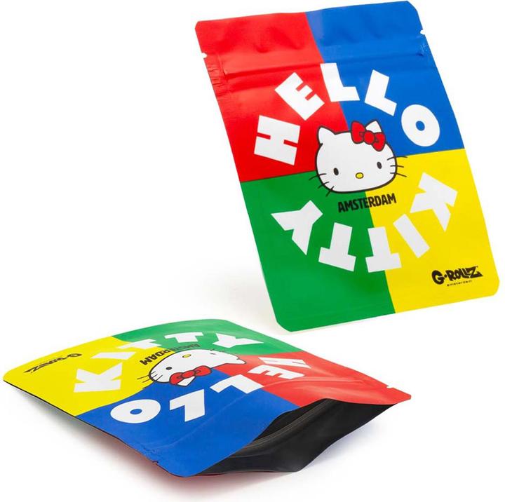 Actual product image G-Rollz Hello Kitty Retro Classic Smellproof Bags Hello Kitty 100 x 125mm 8pcs