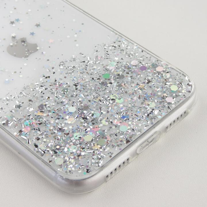 Produktbild PhoneLook Hülle Gummi silberner Pailletten mit Ring (Apple iPhone 12 Pro Max)