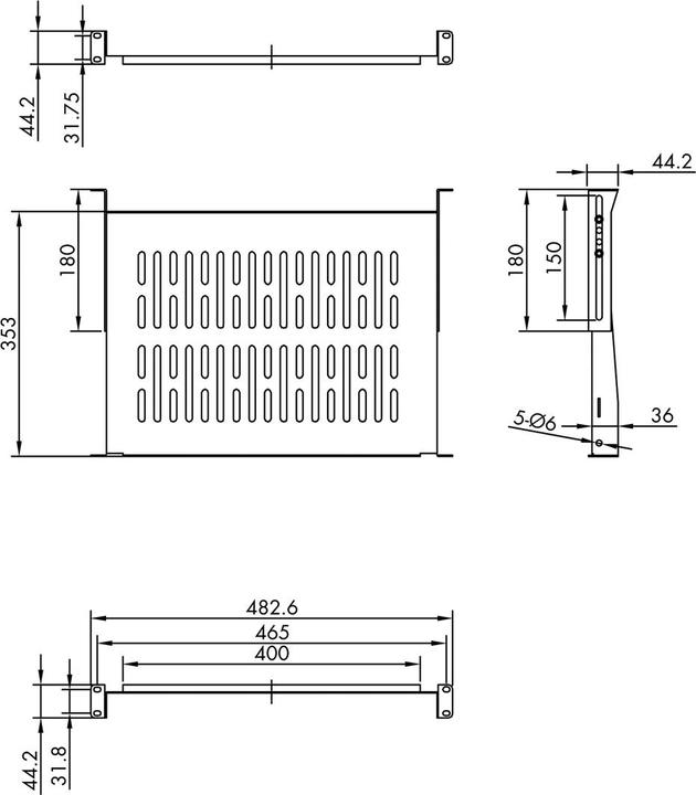 Actual product image Value 19" equipment rack