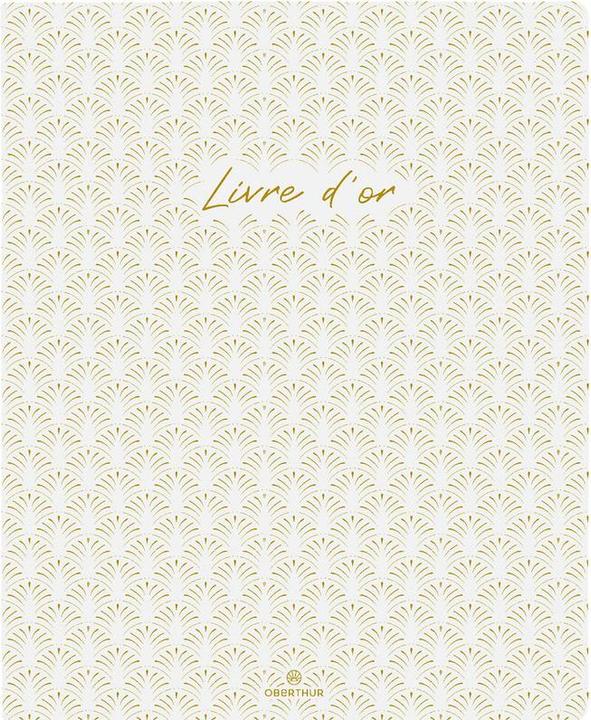 Actual product image Oberthur Livre D'Or Carnet Versailles Blanc Format Portrait 22X27- 200 Pages - Souple - Uni