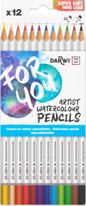 Produktbild Darwi FY - Aquarellfarbstifte (Multicolor, 12 x)