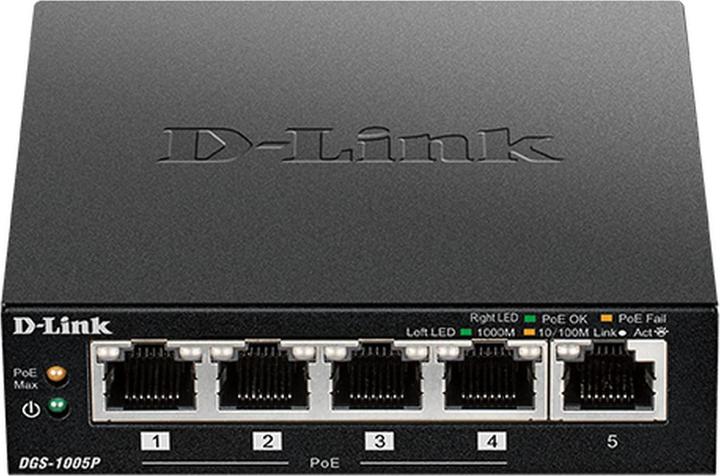 Actual product image D-Link DES-1005P/E (5 Ports)