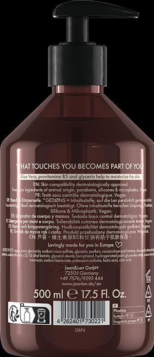 Actual product image Jean & Len Hand & Body Cleanser Cardamom/Tonka, 500 ml (500 ml)