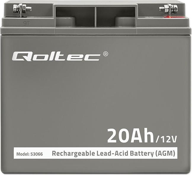Produktbild Qoltec 53066 AGM battery 12V 20Ah max. 300A