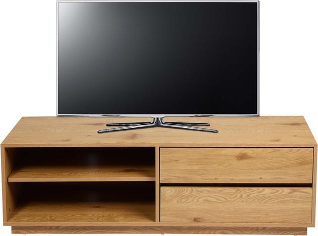 Actual product image Swisshandel24 TV rack HWC-J78, TV table lowboard chest of drawers, MDF 42x140x40cm oak look (42 x 140 x 40 cm)