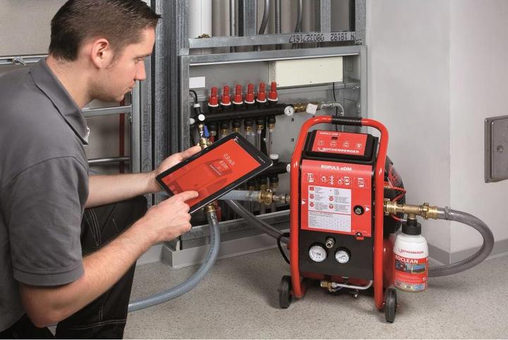 Actual product image Rothenberger ROPULS eDM flushing compressor max. operating pressure 8 bar Mains voltage 230 / 50 V / Hz (Electrical connection)
