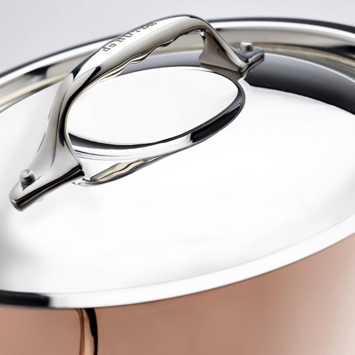 Actual product image de Buyer Prima Matera cooking pot induction, with lid (24 cm, Pot, Copper, Stainless steel)