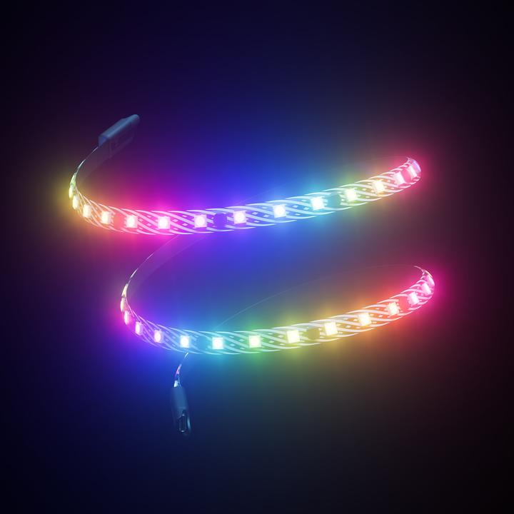 Actual product image Hyte Ls30 RGB Light Strips Blk 2pk (Blue, Green, Red)