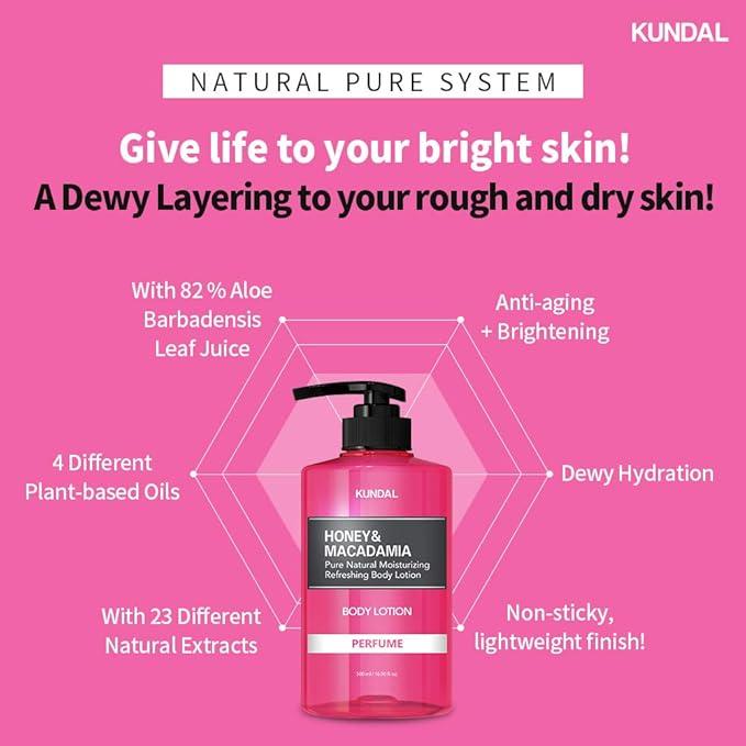 Produktbild Kundal Honey and Macadamia Pure Body Lotion Cherry Blossom 500ml (Körperlotion, 500 ml)
