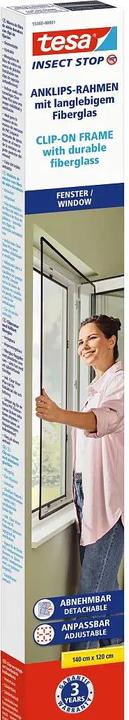 Actual product image tesa Clip-on insect screen clip-on frame for windows (120 x 140 cm)