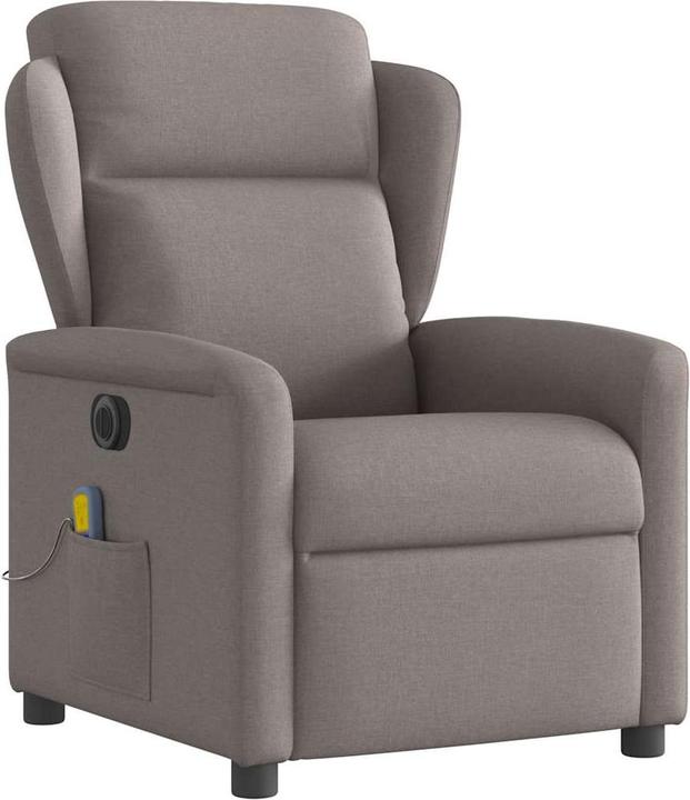 VidaXL Massagesessel Elektrisch Taupe Stoff