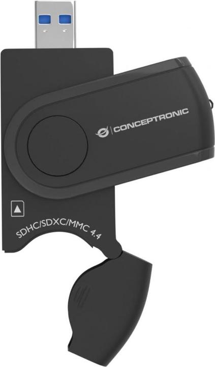 Productafbeelding Conceptronic Kaartlezer USB3.0 2xSD,2xMicroSD sw (USB 3.0)