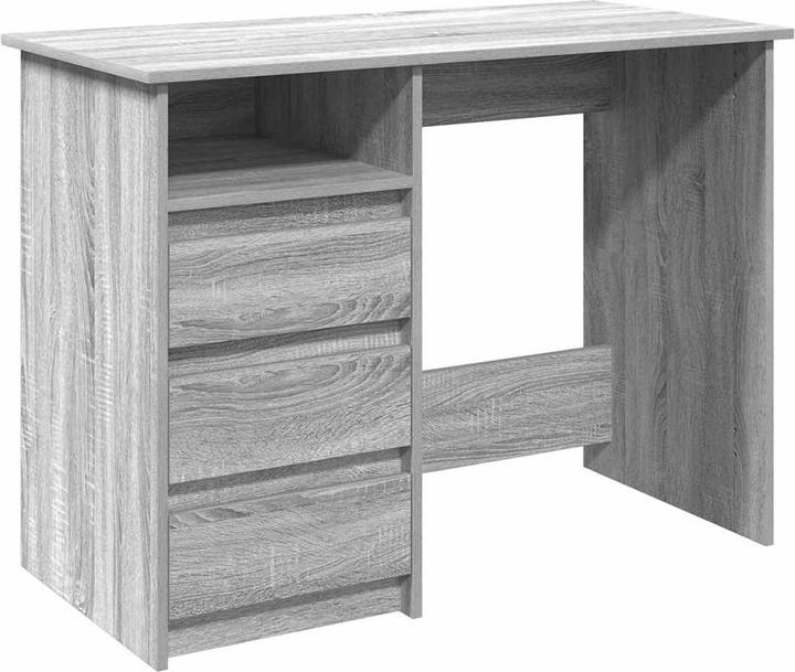 Produktbild VidaXL Schreibtisch Grau Sonoma 102x50x75 cm Holzwerkstoff Bürotisch Tisch (102 x 50 x 75 cm)