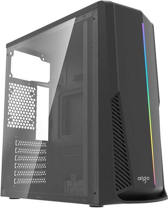 Produktbild Darkflash Tech Aigo RAINBOW 6 computer case (black) (mATX, ATX)