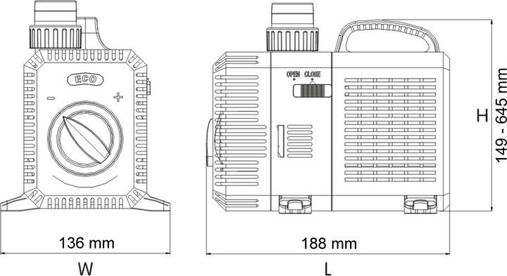 Produktbild SunSun CTP-8003 SuperECO Teichpumpe 8000l/h 70W Springbrunnenpumpe Filterpumpe