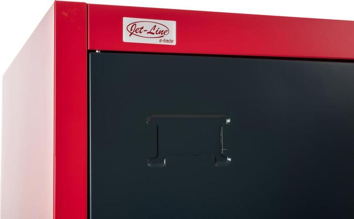 Image du produit Jet-Line Armoire à dossiers Vestiaire ODESSA rouge-gris foncé 2 portes