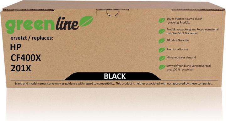 Produktbild Inkadoo Toner greenline ersetzt HP CF 400 X / 201X Toner, schwarz Schwarz (BK)