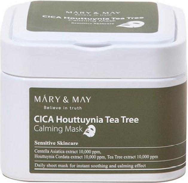 Actual product image Mary&May MARY & MAY Cica Houttuynia Tea Tree Soothing Mask, 30 sheets (400 ml)