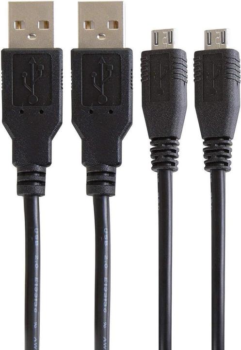 Produktbild 4Gamers Dual Play & Charge Kabel mit Desktop Stand (PS4)