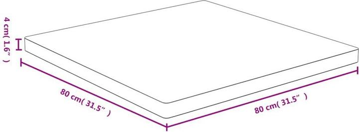 Produktbild VidaXL Douglas (80 x 80 x 4 cm)