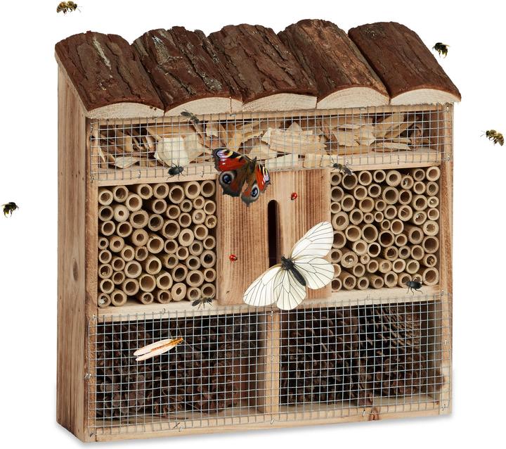 Relaxdays Insectenhotel (Bij, Graafwespen, Kantenvleugel, Vlinders)