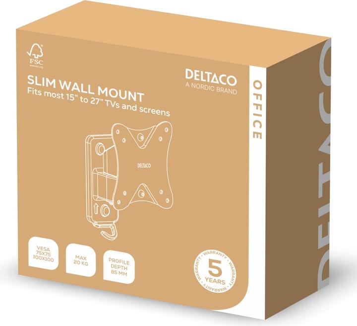 Actual product image Deltaco Televizoriaus sieninis laikiklis OFFICE, modulinis, viso judesdesio / ARM-0371 (Wall, 27")