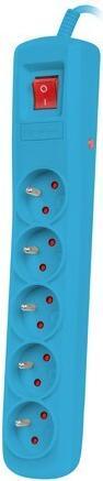 Actual product image Genesis NATEC Bercy 400 1.5m surge protector 5x French sockets blue (5 x, CEE 7/3, 1.50 m)
