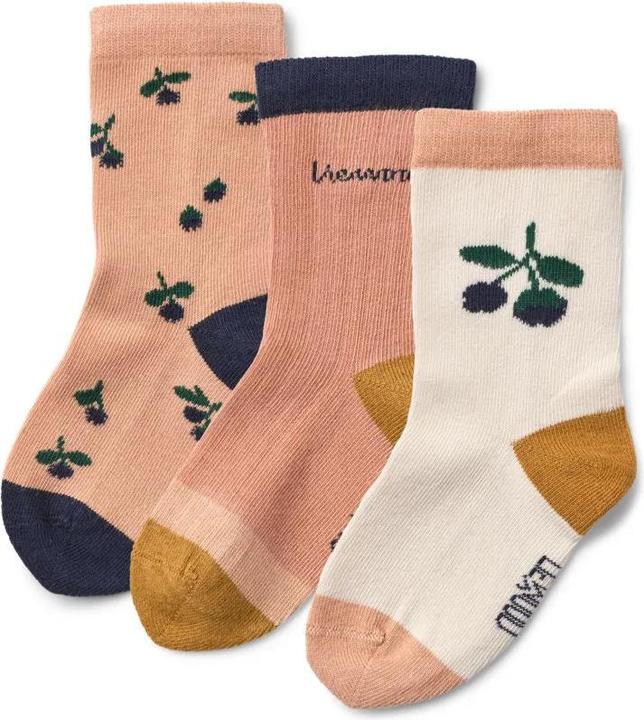 Liewood Socken Silas Berry Pale Tuscany 3er Set