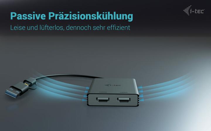 Produktbild i-tec USB-A/USB-C Dual 4K HDMI Video Adapter 2x 4K HDMI Display Adapter mit DisplayLink Chip 6950 (HDMI, 27 cm)